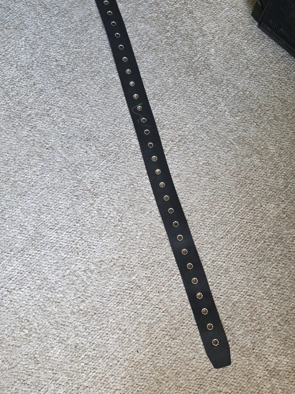 Vintage Genuine Leather Black Punk Rock Womens Belt